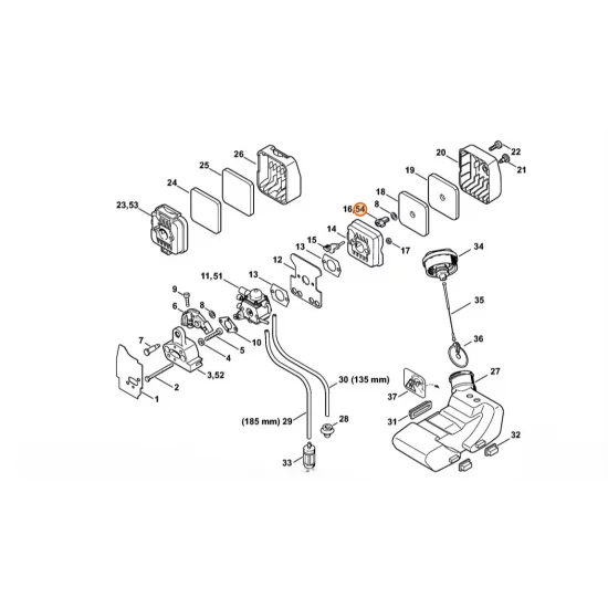 STIHL  Przysłona - choke 4137 141 3800